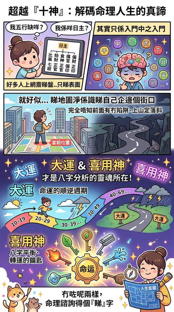 專業八字排盤教學：點解要睇大運同喜用神？