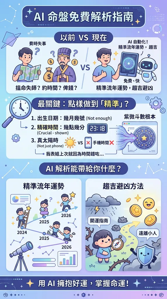 AI分析紫微命盤免費解析：點樣精準推算流年運勢同趨吉避兇？
