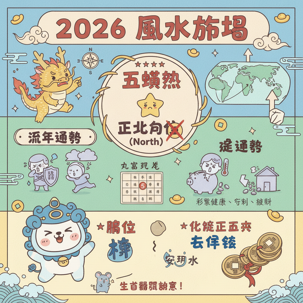 是非位風水擺設財位風水佈局九宮飛星病位桃花位五黃煞煞氣太歲生肖運程分析增進健康開運方法流年運程趨吉避兇五行平衡改善人緣催旺運勢五黃煞催旺桃花